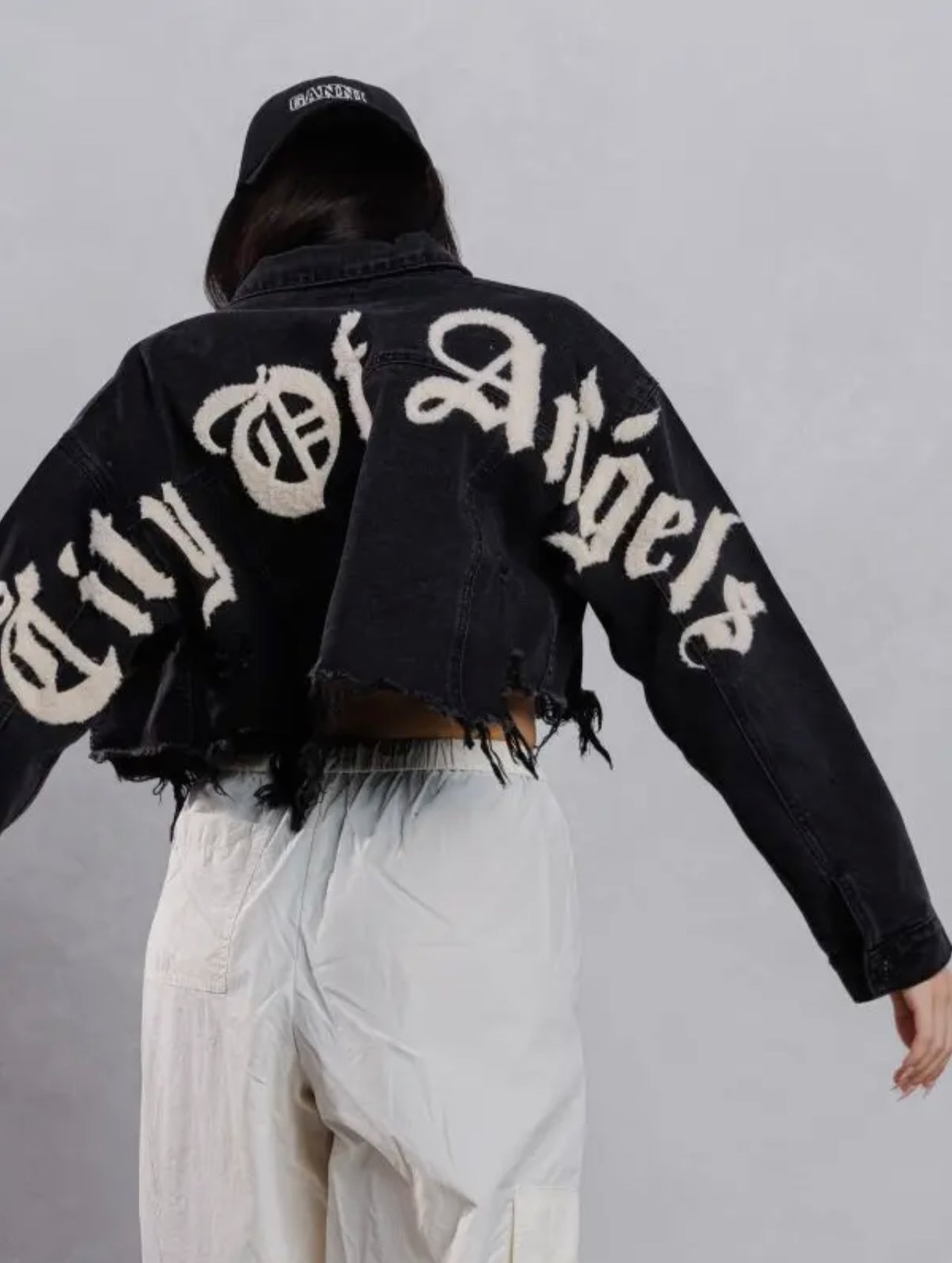 City Of Angels Cropped Jean Jacket