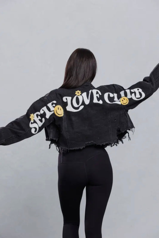 Self Love Club Cropped Jean Jacket
